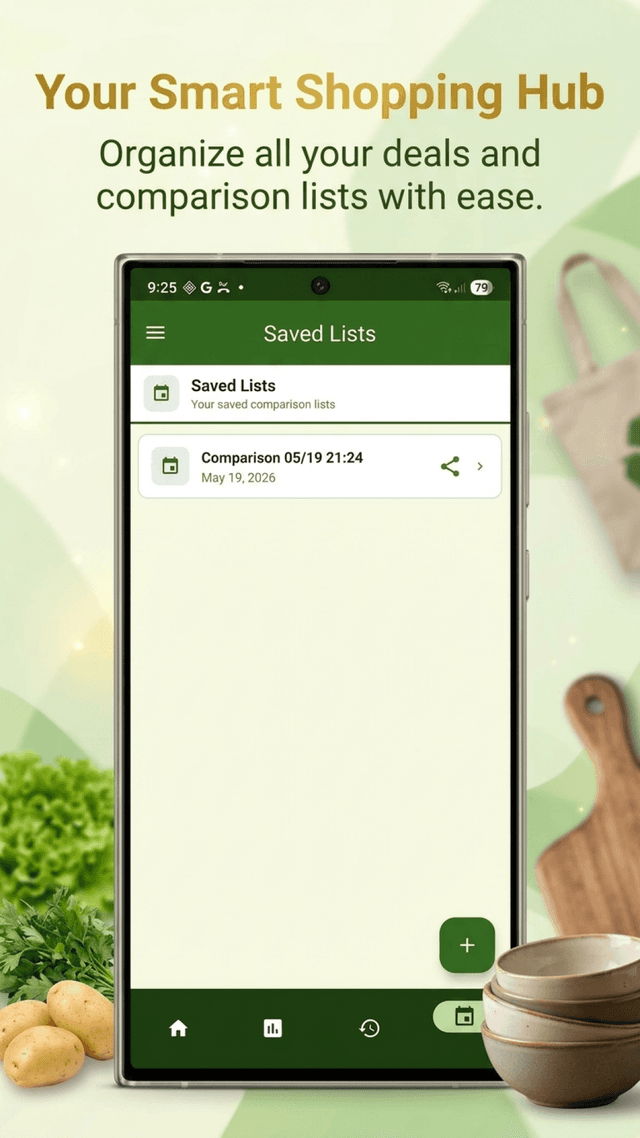 GroceryComp smart shopping hub screen